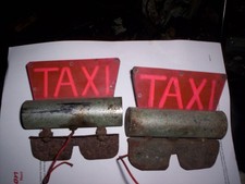 TAXI SIGNS Vintage Taxi Car Signs Light Up Rare possibly 30s/40s