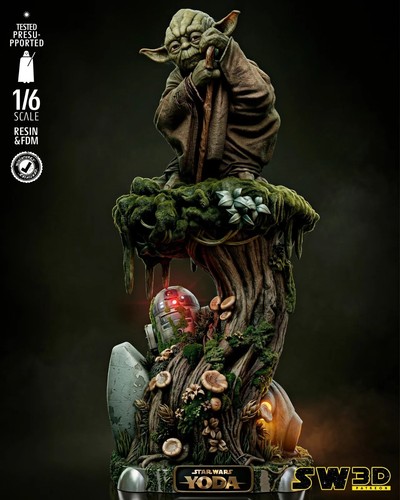 Yoda statue printed 16k - yoda,