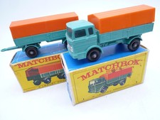 VINTAGE MATCHBOX LESNEY No.1e & 2d MERCEDES TRUCK PAIR IN ORIGINAL BOXES 1967