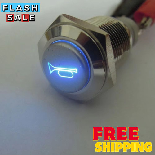 Horn push button 12v - button, red