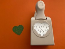 Rare Martha Stewart Doily Flowers within a Large Love Heart Craft Card Punch