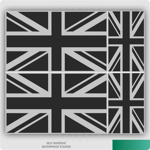 Union jack flag sticker - x,