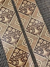 10 Original Antique Fireplace Minton Tiles brown floral