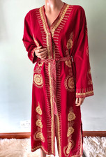 Vintage 70s Red Cotton Velvet