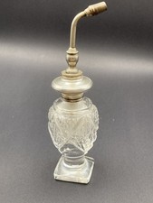 Vintage cut glass silver topped  atomiser perfume bottle for spares or repair