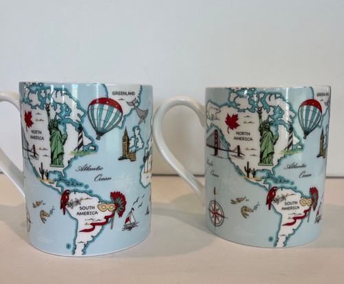 Tiffany bone china world - bone,