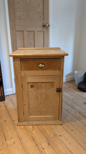 Antique stripped pine cupboard - stripped,