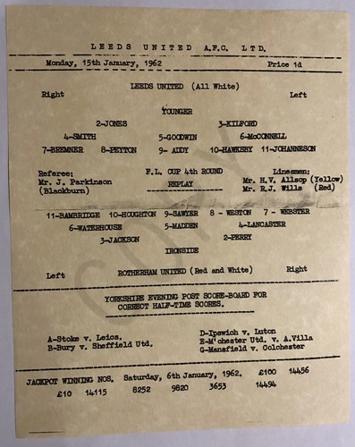 Leeds rotherham 1962 - leeds,