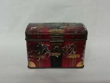 Antique Hudson Scott & Son Sweet Confectionary Tin Railway Trunk Chest C 1903
