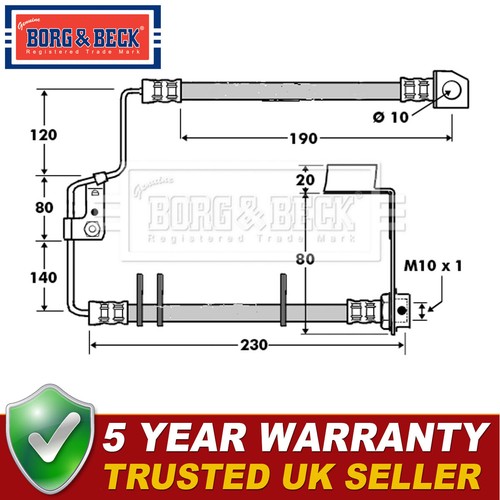 Borg beck rear - brake, hose