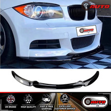 BMW 1 Series E82 E88 Front Splitter Lip M Sport Gloss Black 2007-2013.