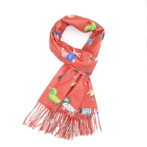 Sausage dogs scarf burnt - sausage,