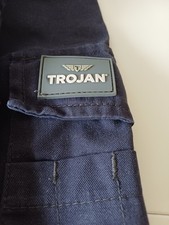 TWO PAIRS.  Trojan Brand Work Trousers Navy Blue Size 32 L. X 2 Pairs