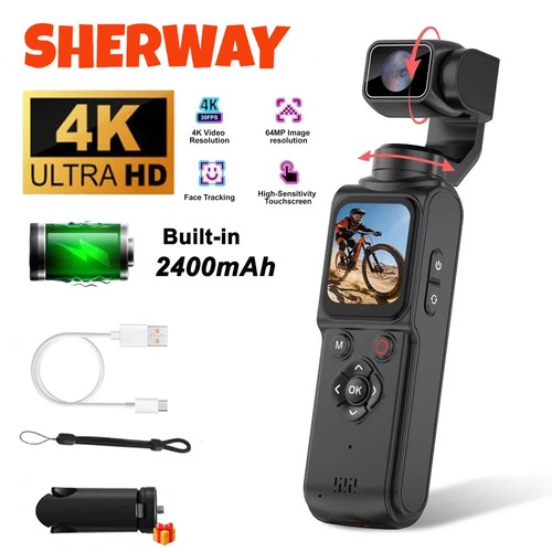 Pocket action cam 64mp face - pocket,