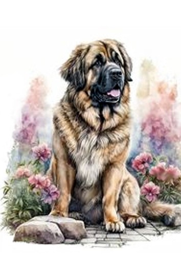 Leonberger dog card - leonberger,