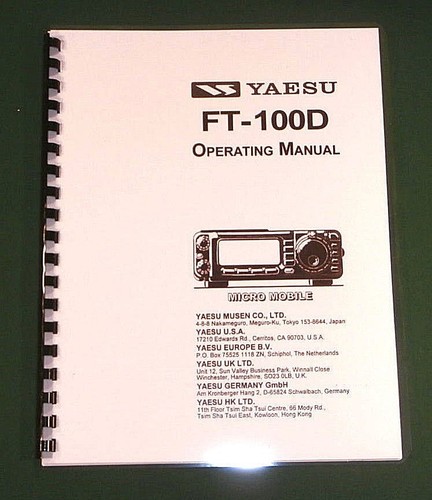 Yaesu 100d instruction - yaesu,