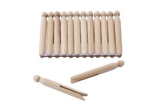 Traditional Wooden Dolly Pegs Cloths Washing 11Cms Natural Craft Beechwood Peg