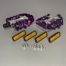 BIKE PURPLE PEDALS 9/16" FIXIE MTB MOUNTAIN RETRO NOS ALUMINIUM ALLOY BODY NEW