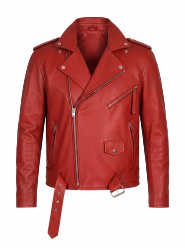 Men red genuine lambskin - men,