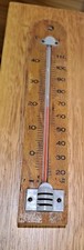 Vintage Wooden Thermometer  -
