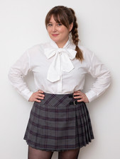 White Hidden Button Placket
