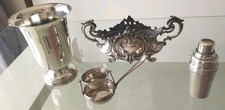 SILVER METAL PLANTER, TIMPANI