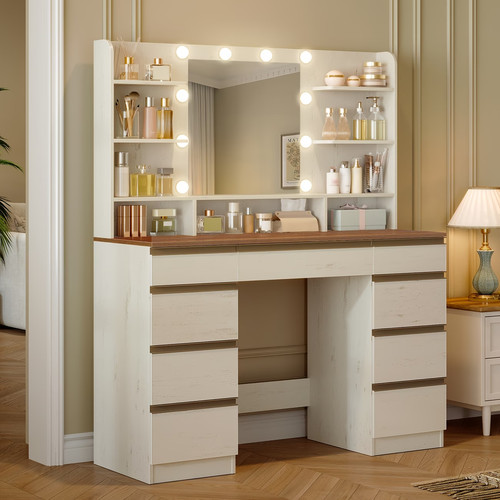 Vanity table with led - table,