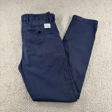 Norse Projects Aros Trousers Men’s W32 L31 Navy Blue Slim Light Stretch
