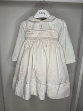 Girls Sarah Louise England Size 12 Months Pink Dress With Teddys