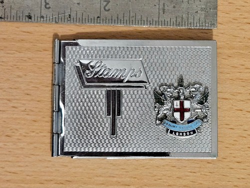 Silver plate stamp book - silver,
