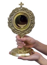 Roman Catholic 11" Brass 24KT