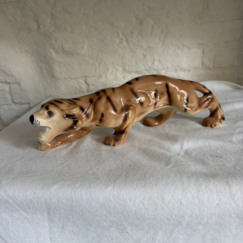 Vintage ceramic tiger figure - tiger,