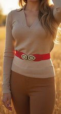 Women Coral Elastic Waistband