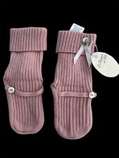 BNWT dior baby Girls Cashmere Wool Blend Pink Booties Socks 18 Months