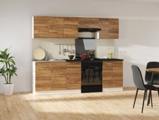 5 kitchen units set, complete kitchen set, oak light delano Junona 170cm