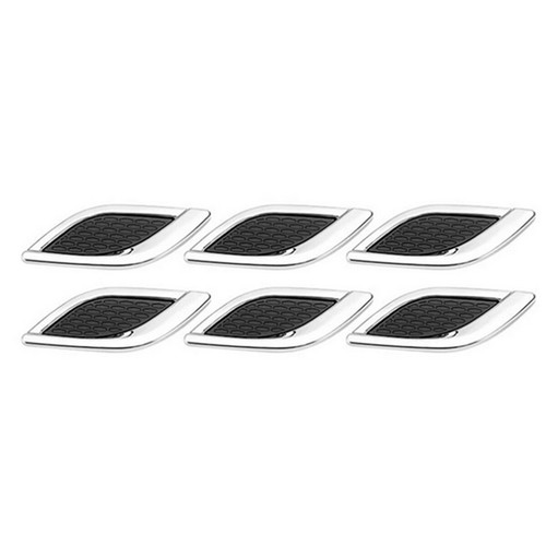 6pc chrome metal sticker - ,