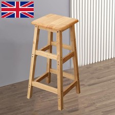 Wooden High Legs Bar Stool