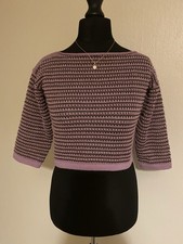 Knitted bolero crop top - knitted, with