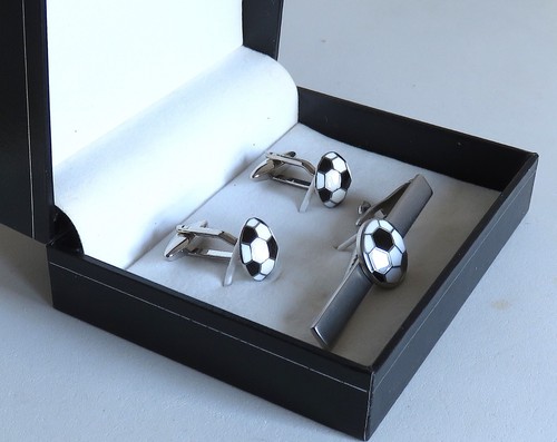 Football tie clip cufflink - clip,