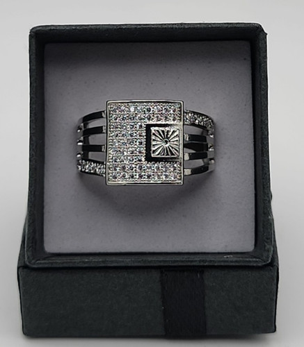 Mens silver tone rhinestone - mens,