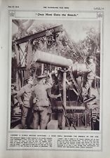 1916 WWI WW1 PRINT LOADING 15 INCH BRITISH HOWITZER - BREECH OF THE GUN