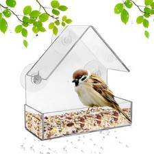 GLASS WINDOW BIRD FEEDER TABLE