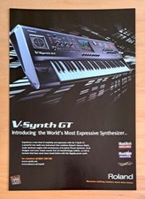 ROLAND V-SYNTH GT MAGAZINE AD ADVERT SYNTHESIZER