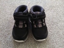 George Asda Toddler Boys First Walkers Black Trainer Boots Junior Size 4  NEW