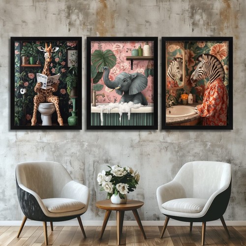 Funny bathroom prints - bathroom, set