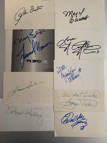 Star trek cast signed - trek, tv