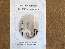 BEATRIX POTTER NURSERY PETER RABBIT COT COVER ,THROW,CUSHION KNITTING PATTERN