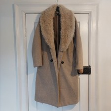 Zara Beige Oatmeal Faux Fur