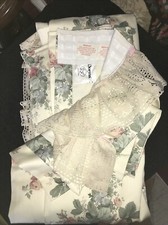 Vintage Dorma Chestnut Hill Lace Trimmed Lined Curtain  170 x 184cm NEW 1 ONLY