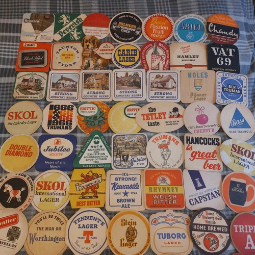 Joblot vintage beer mats - joblot,
